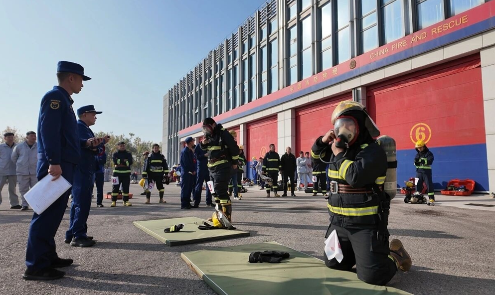 山东赏金国际在滨海区消防月比武竞赛中斩获荣誉